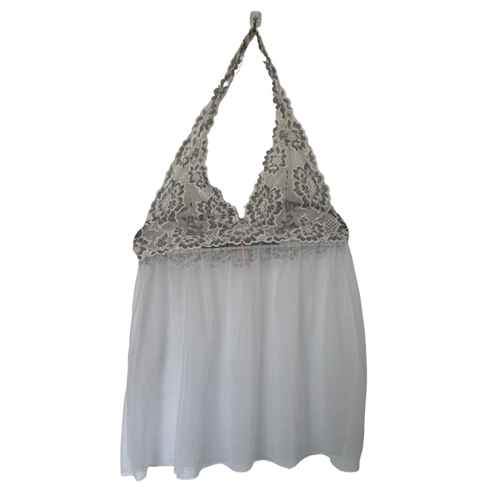 Victoria’s‎ Secret Flirty Babydoll Sheer Lace Top Size M